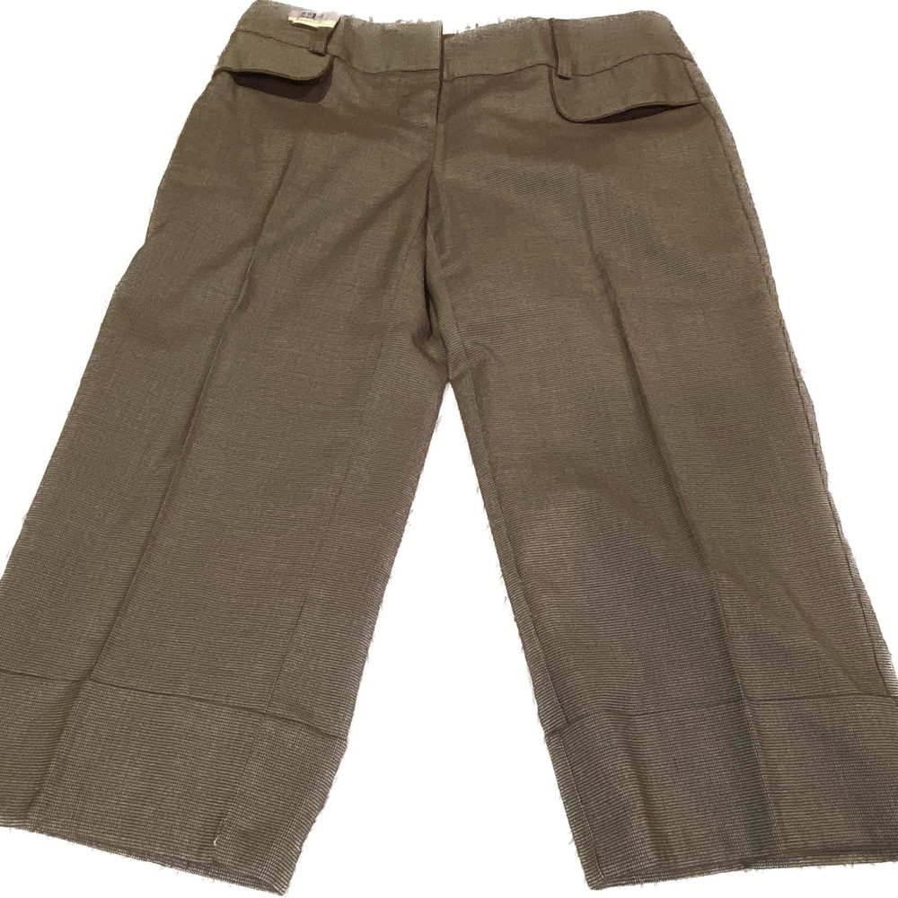 Capris Women Dress Pants in a Brown/Grey Color